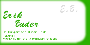 erik buder business card